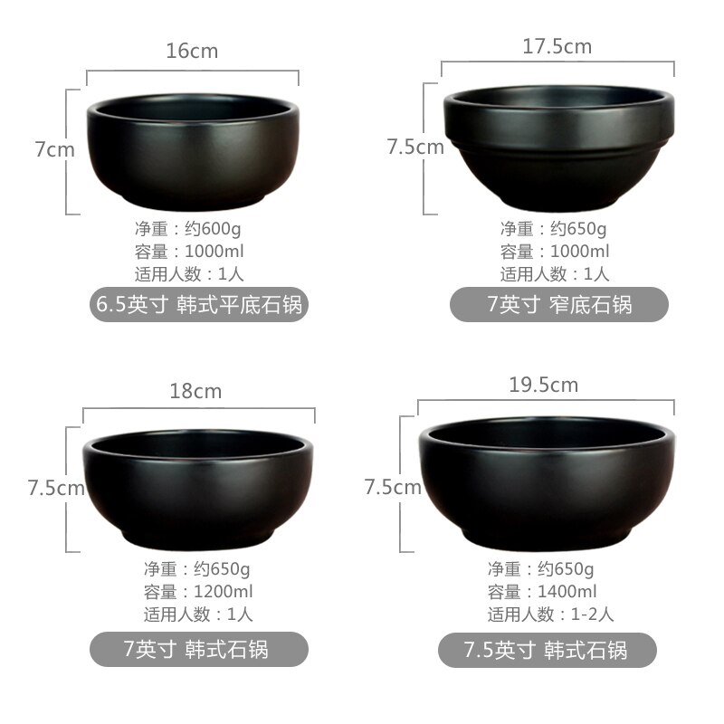 Korean stone pot bibimbap gas cooker rice noodles casserole wate Korean fish casseroles earthenware cooking bellied stew pan