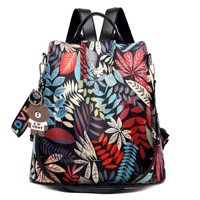 Pretty Style Girls Anti Theft School Backpack Casual Women Travel Backpack Durable Fabric Women Backpack: 11