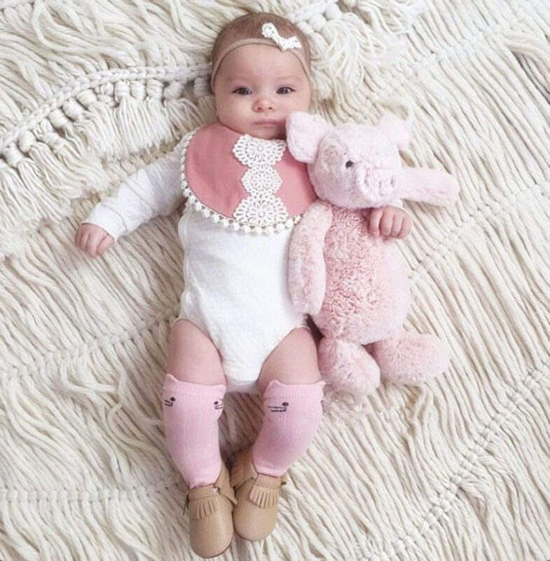 Pudcoco børnestrømper tegneserie bomuld baby børn piger småbørn knæhøje varme strømper strømpebukser katte tegnefilm tilbehør 0-4t