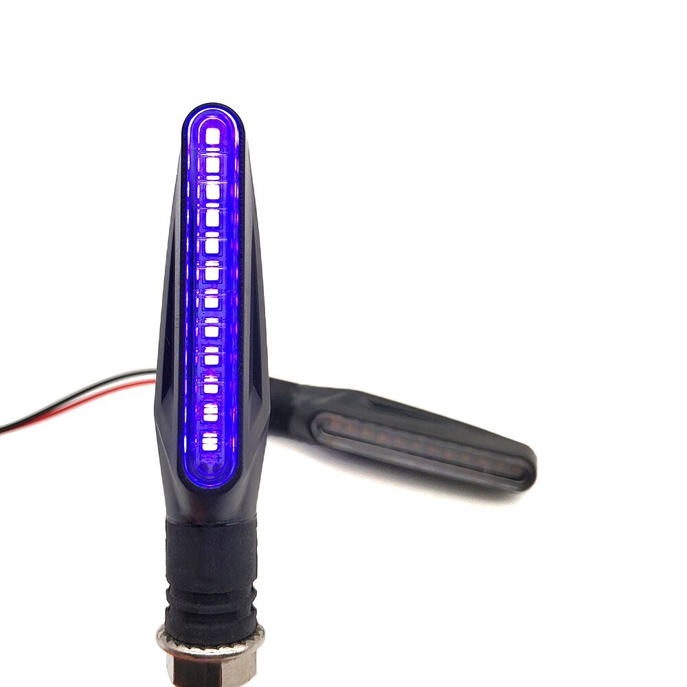 Clignotant LED universel pour motos, pour Kawasaki Z750 Z1000 Z650 Z900 Z800 Z250 Z300: Purple-a pair