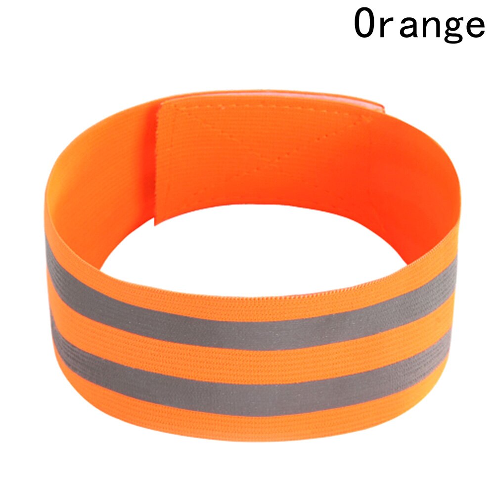 Groene Hoge Zichtbaarheid Dubbele Reflecterende Polsband Armband Band Running Night Fietsen Jogging Veiligheid Reflector Armband 1 Stuk: OR