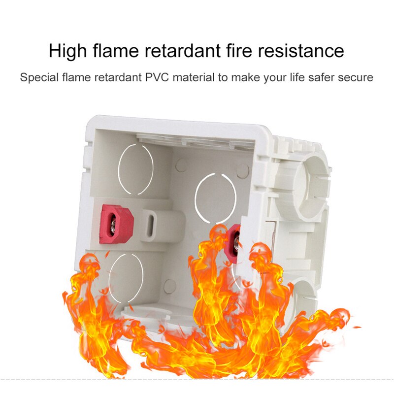 10PCS Atlectric Mounting 86 Type Box Cassette Switch Socket Junction Box Hidden Concealed Internal Mounting Box White Red Blue