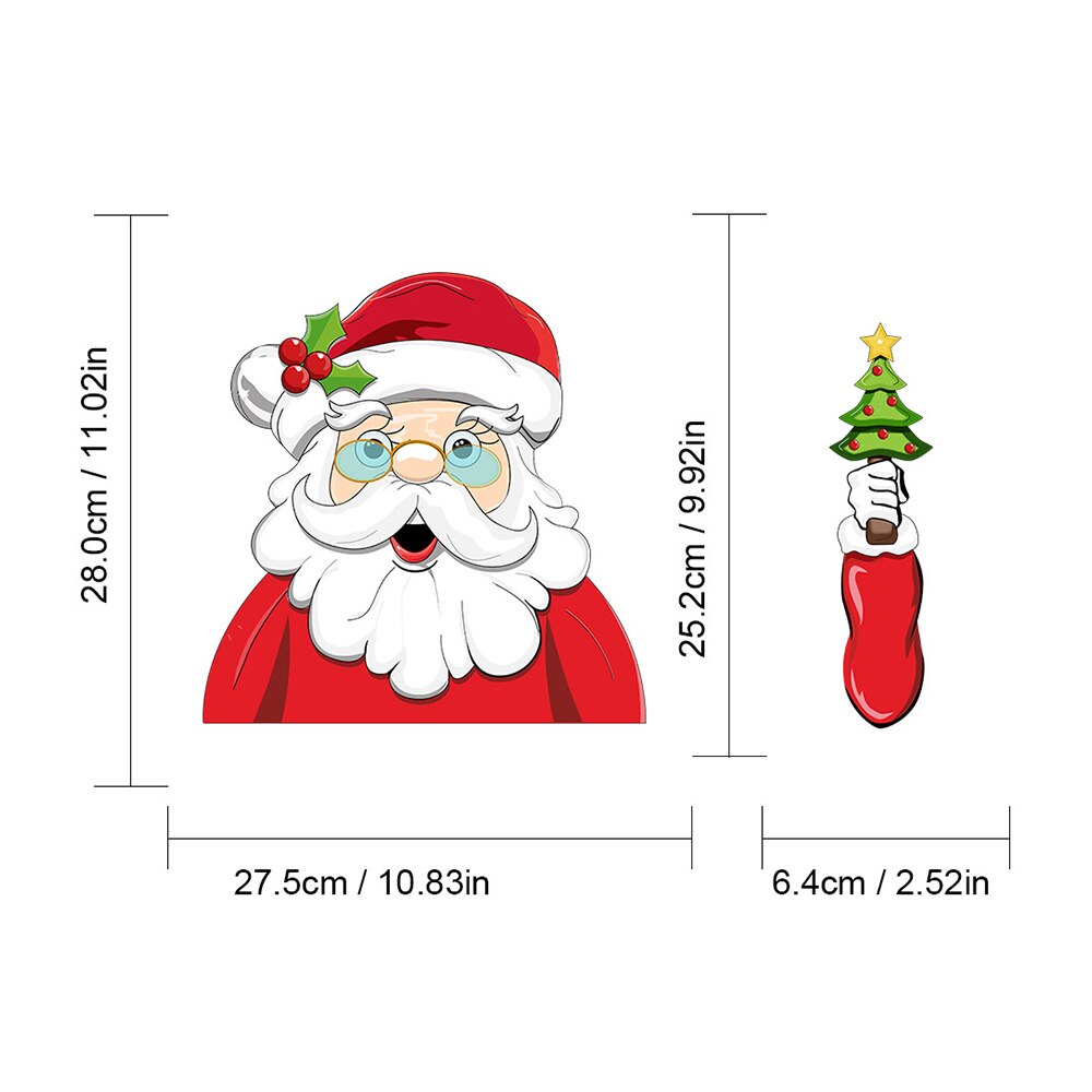 Car Stickers And Decals Rear Window Wiper Stickers Christmas Rear Windshield Stickers For Cars Waterproof Decals Santa Claus ELk