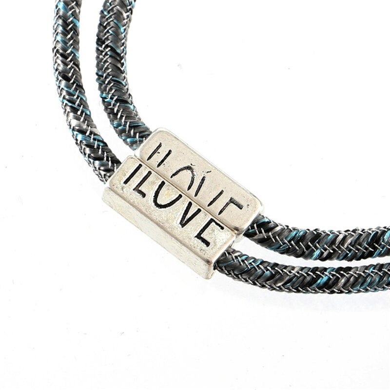 2 Styles Lovers Matching Friendship Bracelet Rope Braided Couple Magnetic Distance Love Heart Bracelet Kit Lover Jewelry