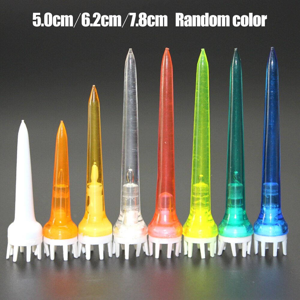 10 Teile/los Kunststoff Golf Abschläge 50mm/62mm/78mm-Reduzieren Reibung & Seite Dreh, mehr dauerhaft & Stabile Golf Kunststoff Abschläge (Zufällige Farben)