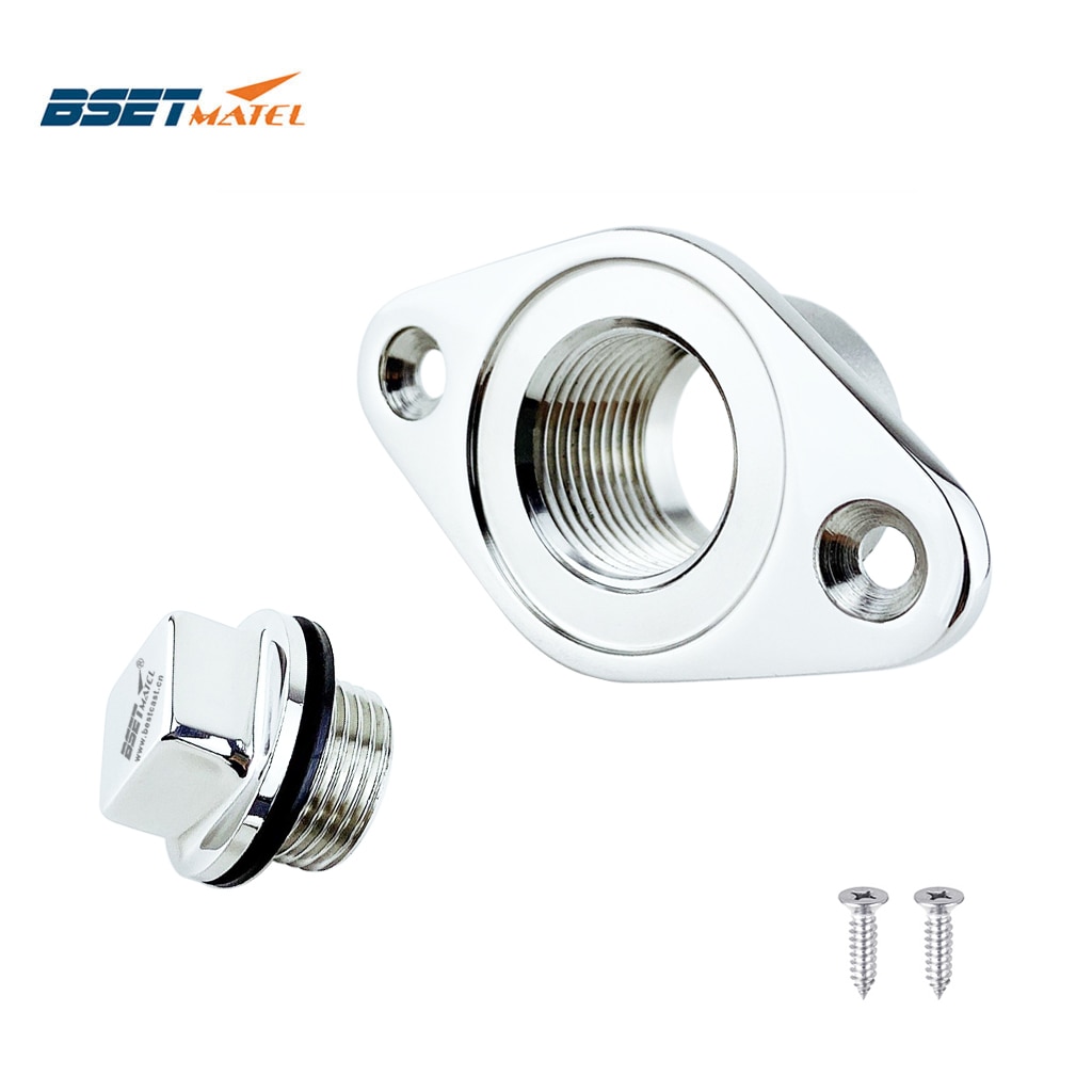 Stainless Steel 316 Boat Diamond Garboard Drain Plug Bung Hole Drainage Marine Dinghy Garboard Hardware Boat Accessories
