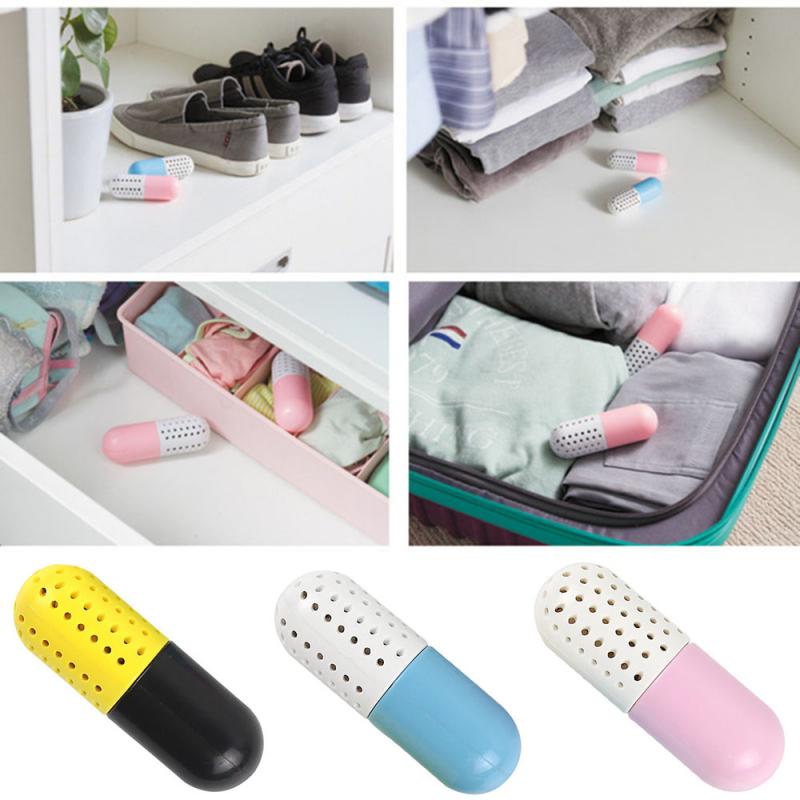 Shoes Deodorizer Closet Steriliser Eliminator Drawer Air Purifying Smell Remover Capsule Shape Moisture Absorber
