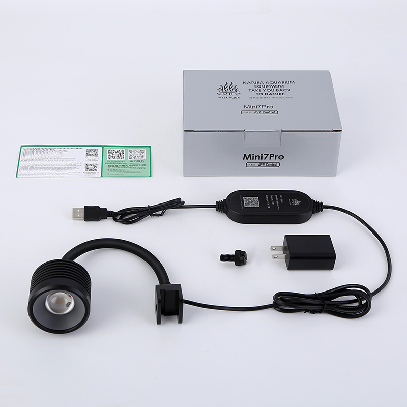 Aqua Week Lamp Mini7pro-F Aquarium Led Licht Waterdichte Plant Mini Aquarium Verlichting Vissenkom Accessoires Terrarium Benodigdheden: au plug