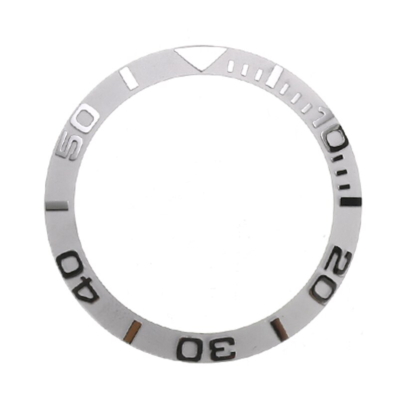 38Mm/38.5Mm Keramische Horloge Bezel Insert Inner Diameter 30.7Mm Voor Heren Horloge Gezicht Meerdere Stijlen Horloges vervangen Accessoires: Silver