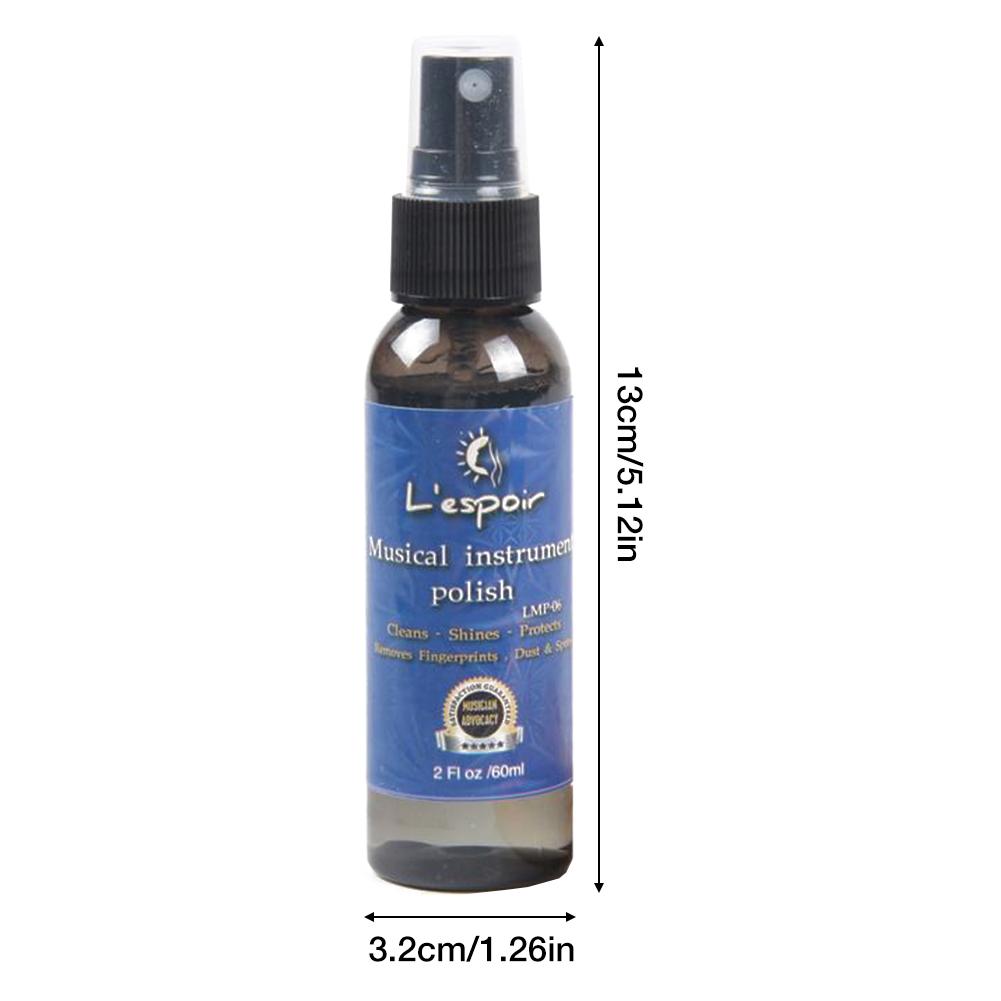 Diapasón de guitarra de 60ML diapasón de aceite de enfermería aceite de limón + paño de limpieza Set Universal guitarra ukelele Bass Care Tool Accessories