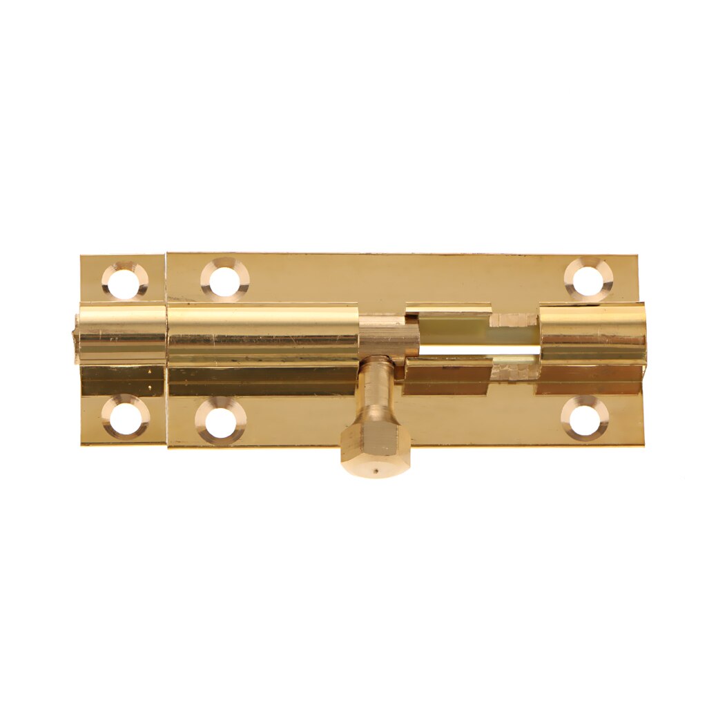 Brass Door Slide Catch Lock Bolt Latch Barrel Home Safety Hardware With Screws