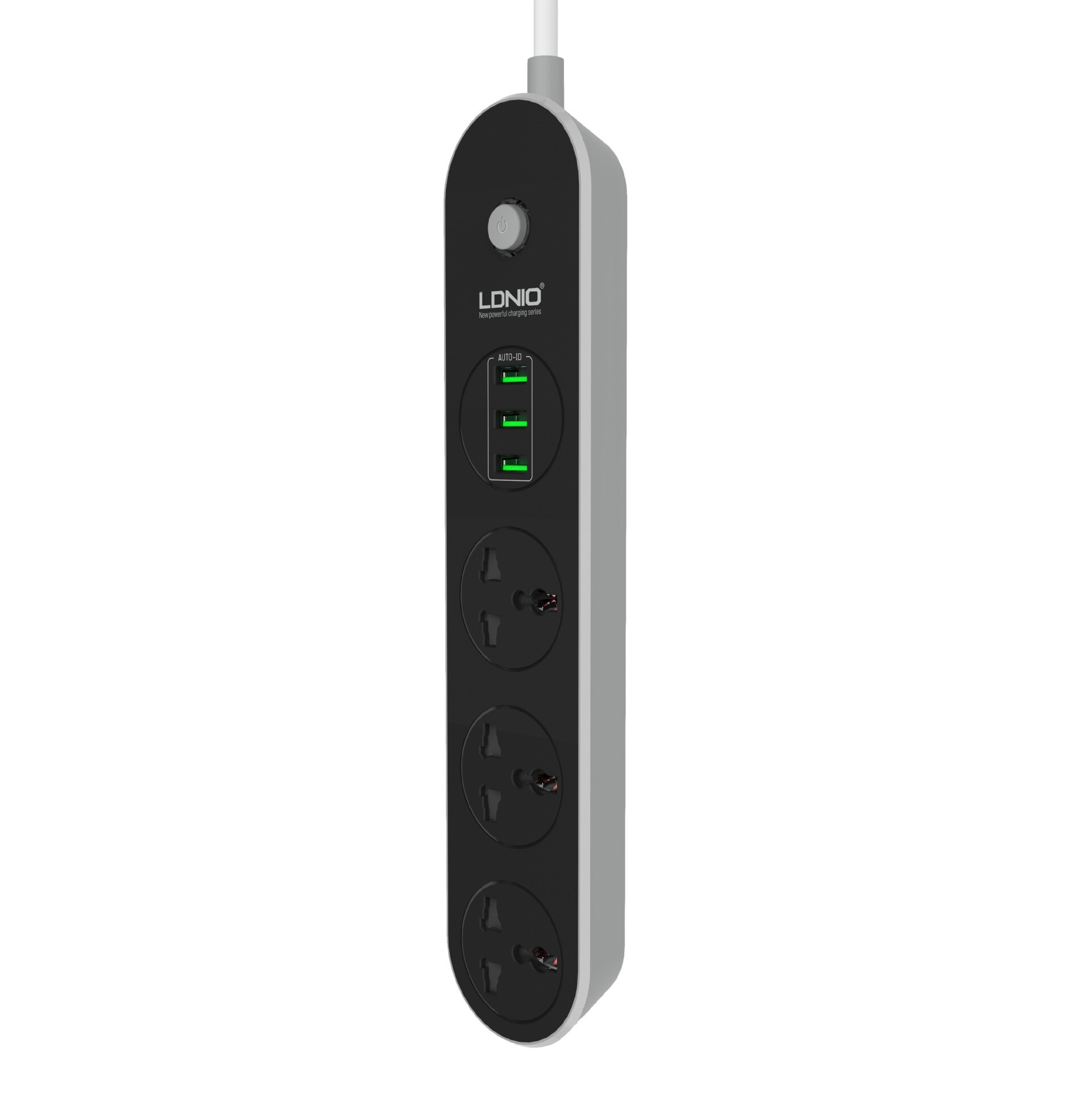 Ldnio smart usb stikkontakt eu/uk plugg 3 uttak 3 havn usb lader 1.5m strømledning vegglader adapter til telefon hjemme: 2 pin oss