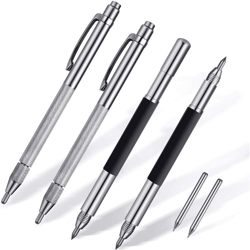 6 Pcs Graveren Pen Tip Kraspen, Tungsten Carbide Scribers Met Magneet, metalen Ets Graveren Pen Voor Metaal Glas Hout: Default Title