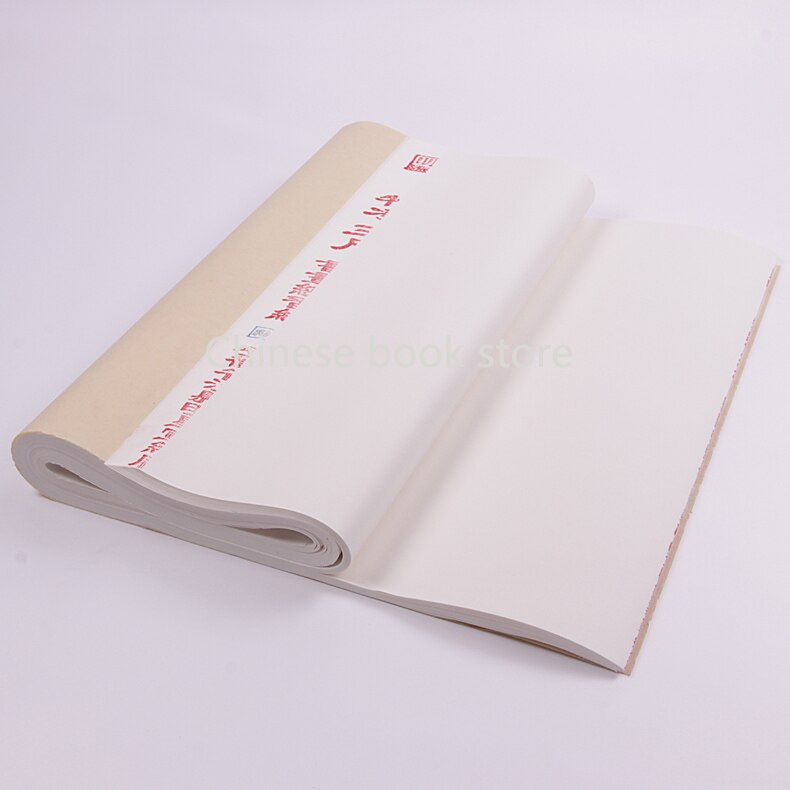 Chinese ruwe rijst papier wit voor Chinese inkt schilderij Chinese kalligrafieborstel xuan Papier-100*50 cm, 100 stks/zak