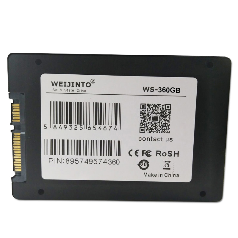 WEIJINTO SSD DA 360GB duro Disk discoteca HDD 360GB SATA3 2.5 Interna solido stato unità per il computer Portatile taccuino desktop e 45 centimetri Cavo SATA