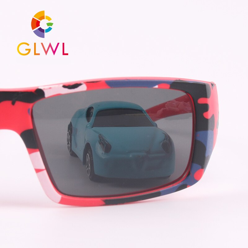Farbige Sonnenbrille Für freundlicher Tarnung freundlicher Brillen Jungen Platz Baby Schattierungen Schwarz Linsen UV 400 Sport Brillen Heißer