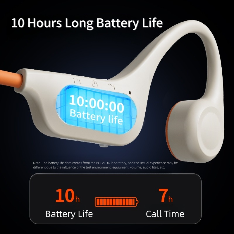 POLVCDG-X15 Przewodzenie kostne Pamięć 32G Bezprzewodowy zestaw słuchawkowy Bluetooth Wiszące ucho Wodoodporny zestaw słuchawkowy rowerowy IPX5 z mikrofonem