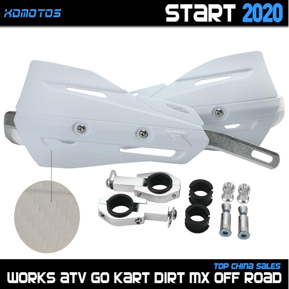 Motorfiets 22Mm 28Mm Hand Guard Handguard Protector Voor Ktm Kayo Sx Sxf Klx Kx Kxf Yz Yzf Cr crf Rmz Dirt Bike Enduro Supermoto: White