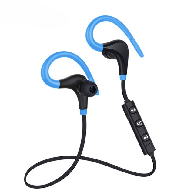 Bluetooth Draadloze Oortelefoon Stereo Oorhaak Sport Ruisonderdrukking Koptelefoon Met Microfoon Headset Voor Xiaomi Iphone Huawei: Blauw