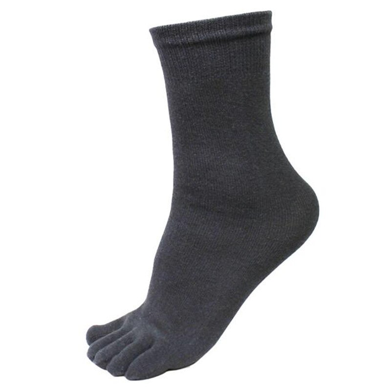 5 Pairs/Lot Solid White Black Gray Men Toe Socks Bamboo Fiber Male Summer Winter Cotton Socks Five/5 Finger Socks