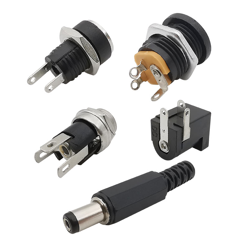 10 pièces 12V 5.5x2.1mm fiches Jack connecteurs cc 5.5*2.1mm alimentation cc mâle femelle prise écrou montage sur panneau connecteur adaptateur d'alimentation cc