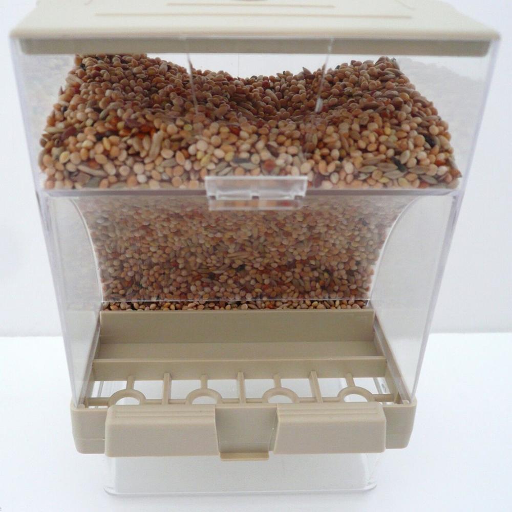 Bird Pet Gravity Feeder Parrot Pigeon Splash Proof Automatic Food Container