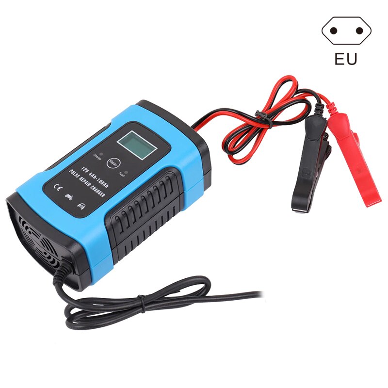 Oplader bil batteri starter jump power booster 12v smart auto puls reparation oplader  c44: Eu