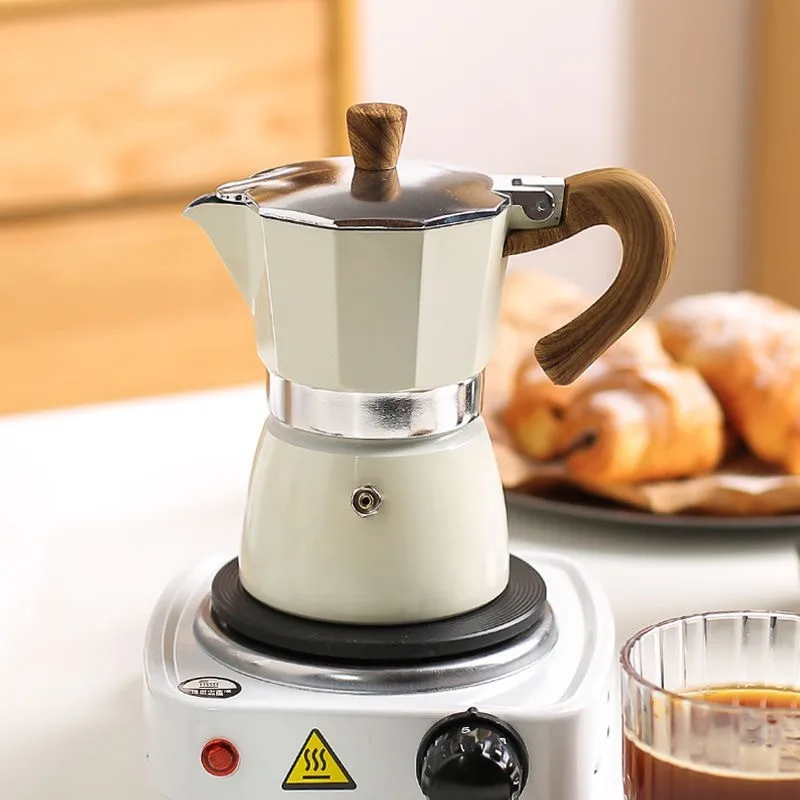 Moka-pot met enkele klep voor thuisgebruik, espresso-koffiezetapparaat, handgebrouwen koffiezetapparaat, espresso-extractiepot, Moka-koffiezetapparaat