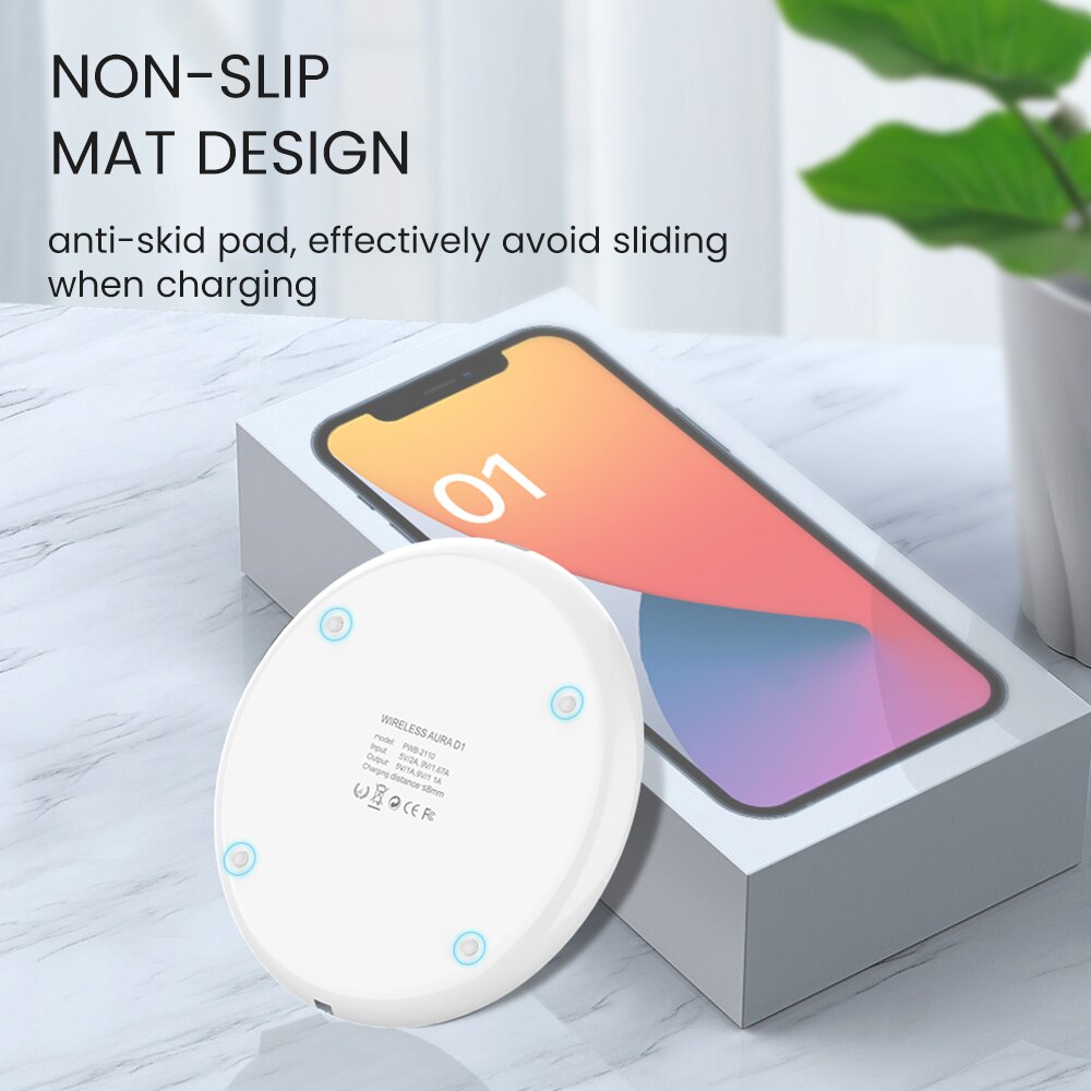 10W Wireless Charger For iPhone 12 Mini 11 Pro Xs Max Fast Wireless Charging Pad For Samsung Xiaomi Huawei Qi Wireless Charger