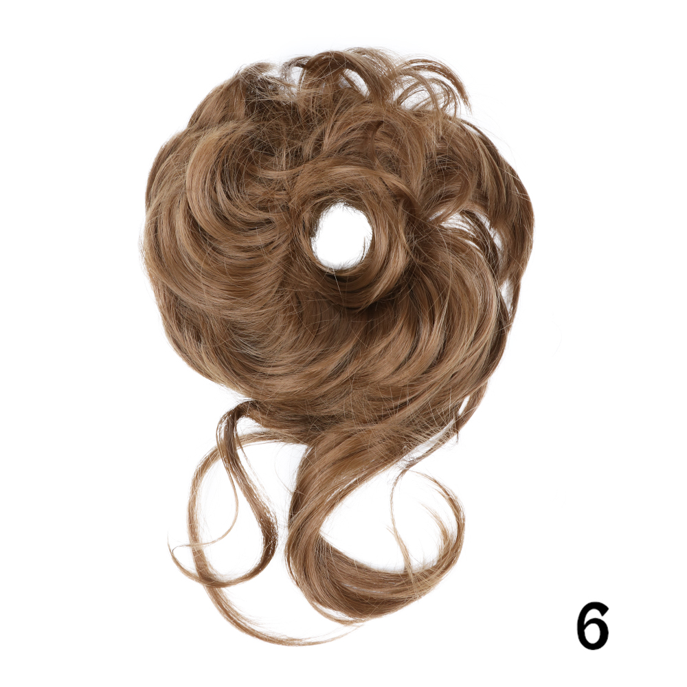 Hairstar Bun Extensions Rommelig Krullend Elastische Haar Scrunchies Haarstukjes Synthetische Chignon Donut Opgestoken Haar Stukken Voor Vrouwen Meisjes: NC/4HL