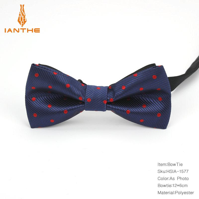 Bowtie mannen formele stropdas jongen mannen business wedding strikje Mannelijke Dress Shirt krawatte legame dot zijde vlinder: IA1577