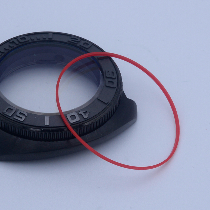 Junta de reloj roja, junta tórica de 32mm-40mm de espesor, 0,6mm de alto, junta de goma de 0,9mm para piezas de carcasa trasera para la serie skx007 Tissot