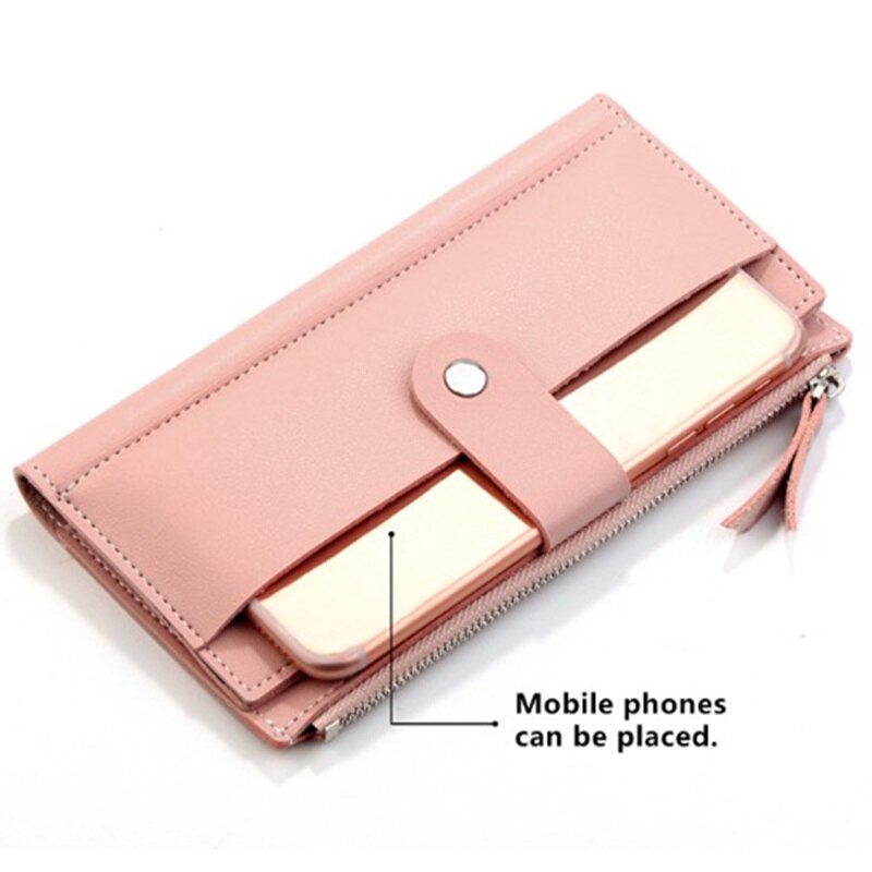 Vrouwen Lange Portemonnee Slanke Mode PU Lederen heren Portemonnee Multifunctionele Billfold Telefoon Credit Card Houder Tas