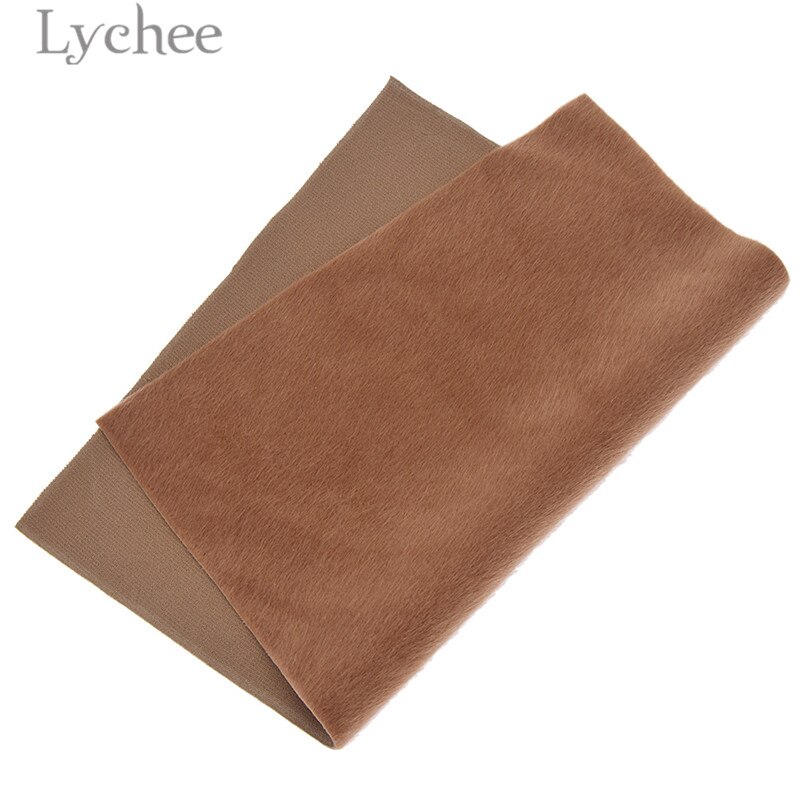 Tela flocada de piel sintética de color liso 21 x 29cm a4 de lychee life, material de costura artesanal para bolsos y prendas.: 1