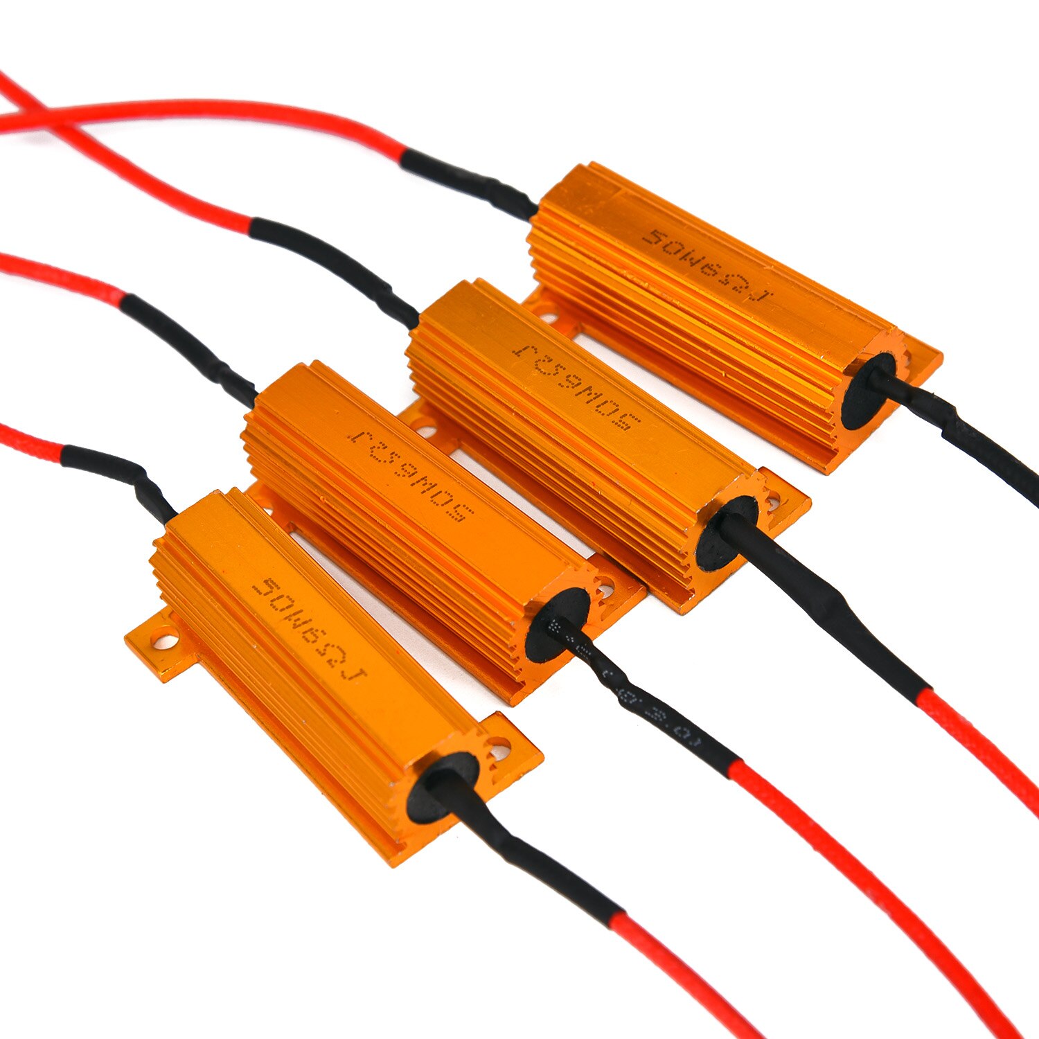 Resistencia de carga de giro LED, 50W, 6 OHM, luz de freno de Error, cancelador de Error para bombilla LED, luz de marcha atrás, señal de giro, lámpara antiniebla, 10 Uds.