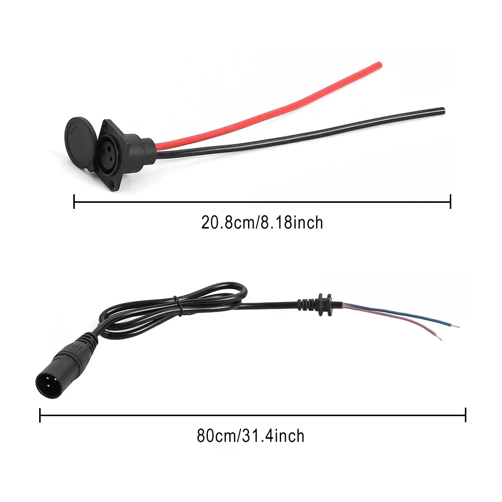Universal Charging Plug Charger Interface Cable Wire Male Female E-Bike Connector Service Socket For Electric Scooter Parts