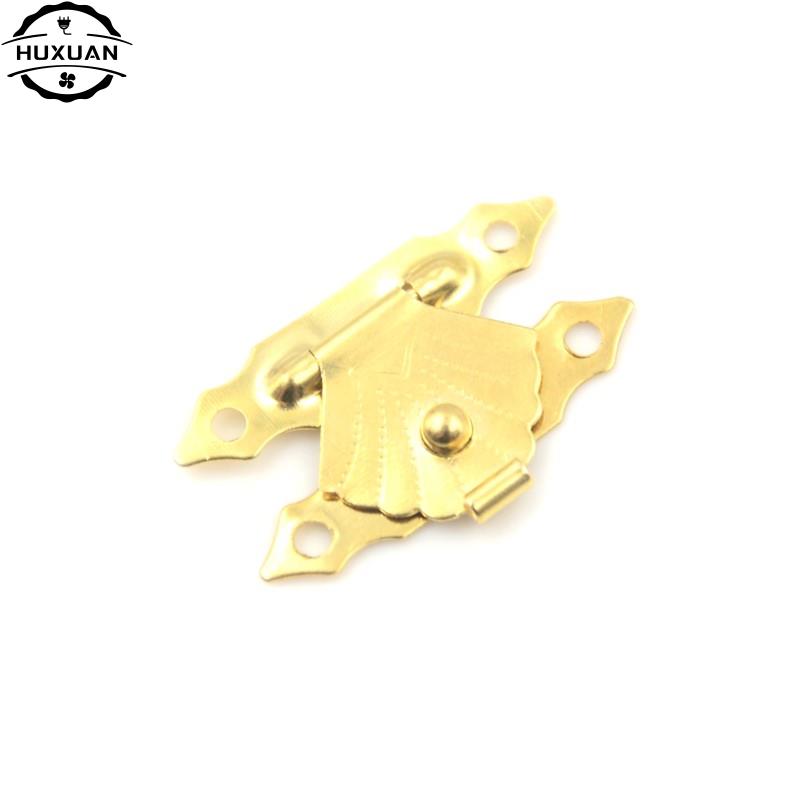10 Pc Sieraden Geschenkdoos Decoratieve Hasp Klink Mini Antieke Ijzeren Plaat Houten Case Hasp Voor Thuis Finuture Gesp Sluiting lock