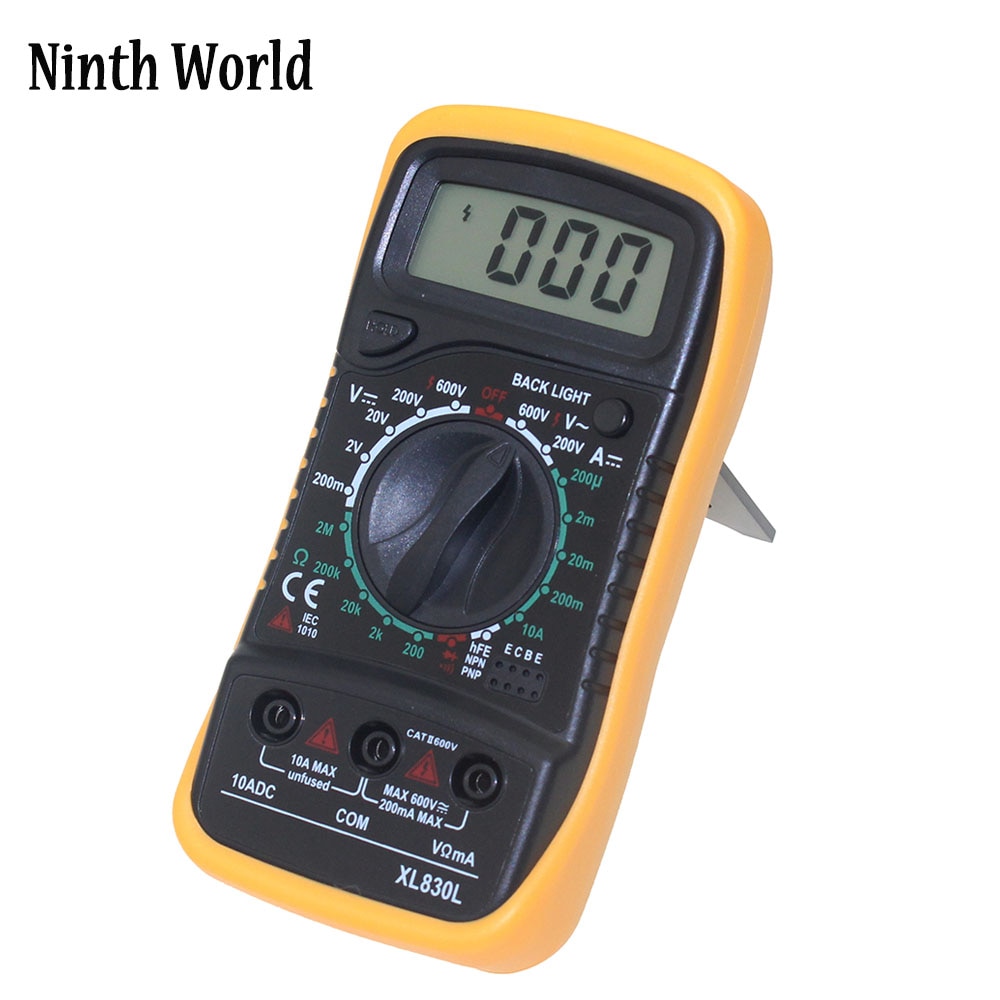 1PCS Backlight Digital LCD Multimeter Voltmeter Ammeter XL830L AC DC OHM Volt Tester Test Current