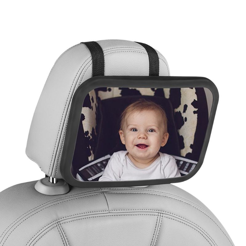 Baby Car Rearview Mirror with LED Light Remote Control Adjustable Rear View Mirror Car Mini Back Seat Infant Safety Monitor
