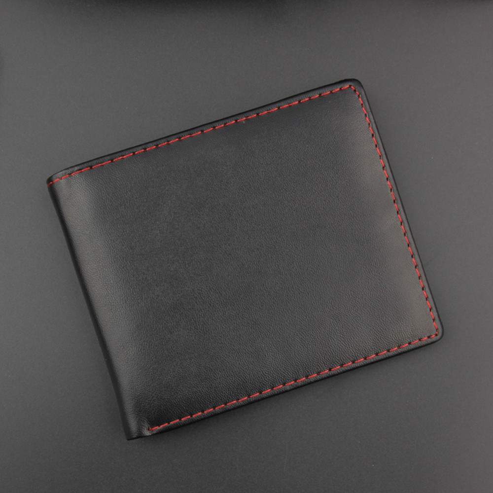 Men Wallet Bifold Business Leather Wallet ID Credit Card Holder Thin Small Leather Purse Pockets #ND