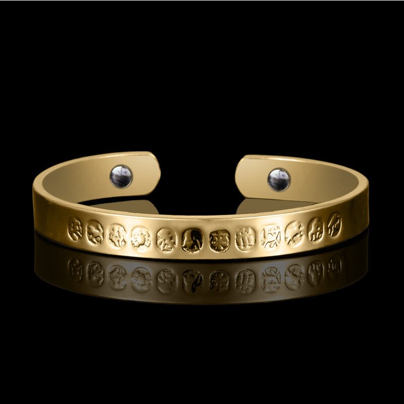 ! 100% Copper &quot;only Love You&quot; Bangle6 Magnets Health Balance Magnetic Bracelet Bangles for Mens/ Women: Constellation-1