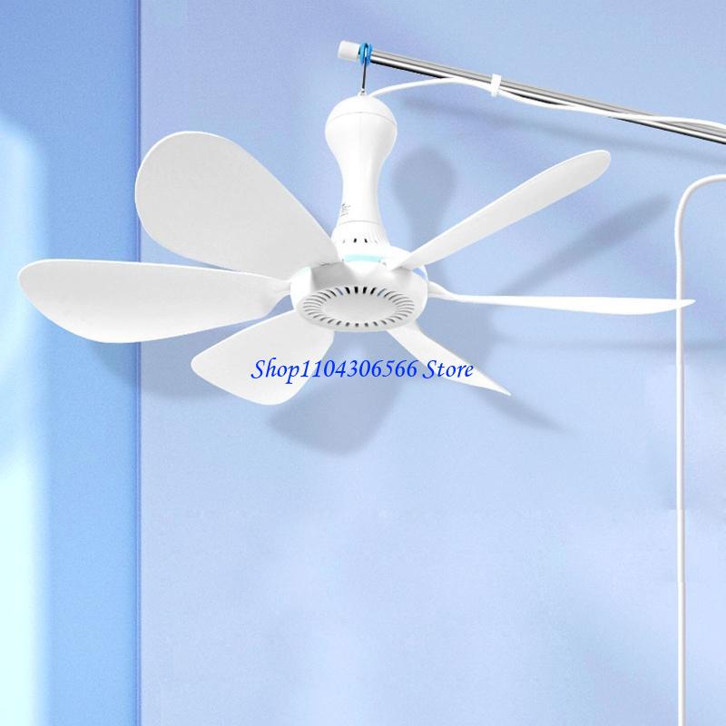 02dd 16.5in ventilatori portatili a baldacchino, ventilatori da soffitto, 5w ventilatori da appendere al gazebo usb per dormitori