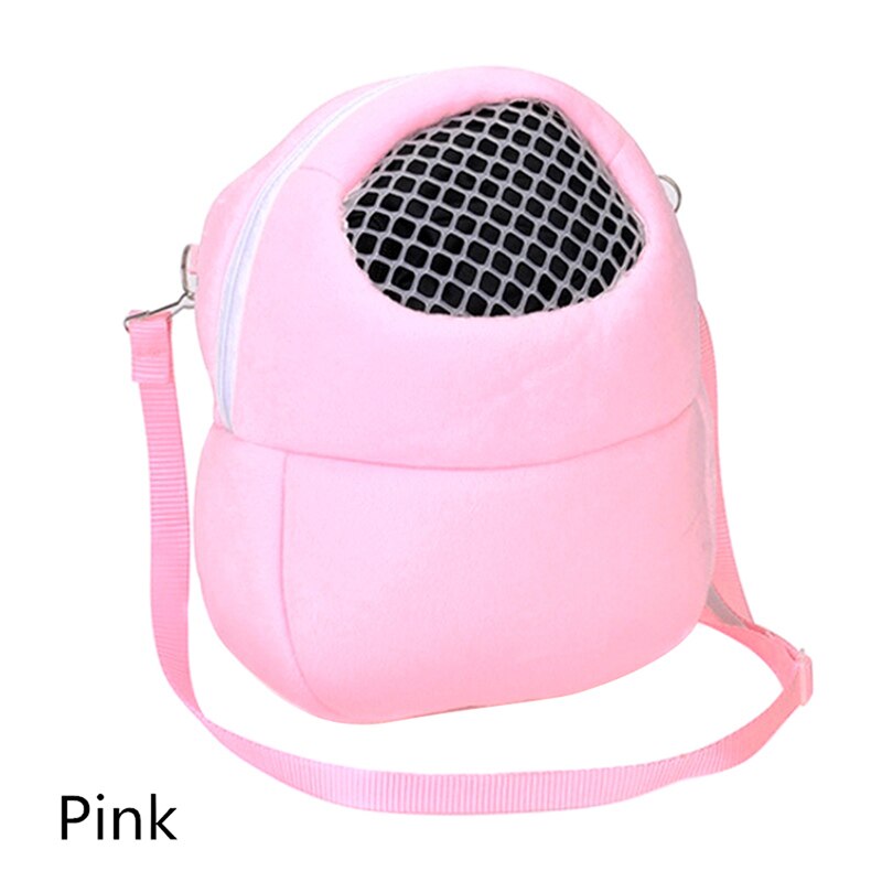 1 Pcs Pet Bag Carrier Hanging Pocket Sleep Breathable for Hamster Squirrel Outdoor B2Cshop: Pink