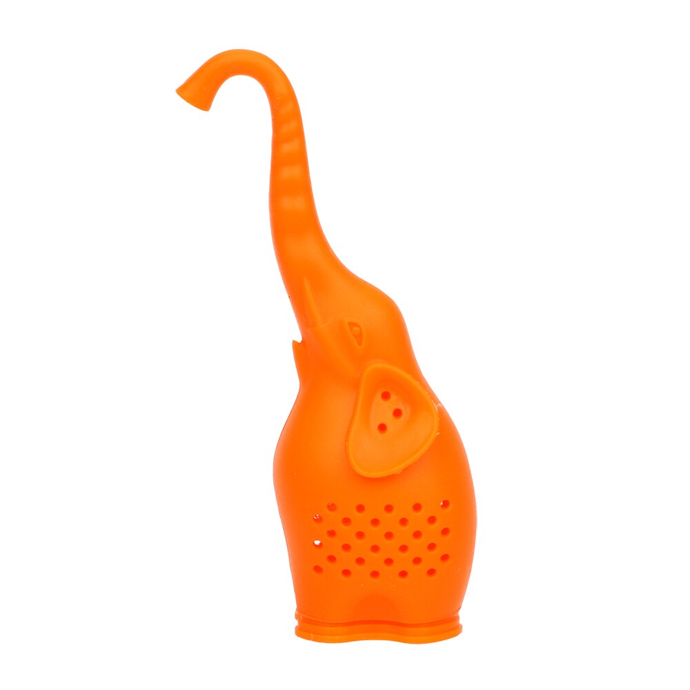 Leuke Olifant Thee Zetgroep Theewaar Thee Accessoires Diffuser Filter Siliconen Theezeefje: Oranje