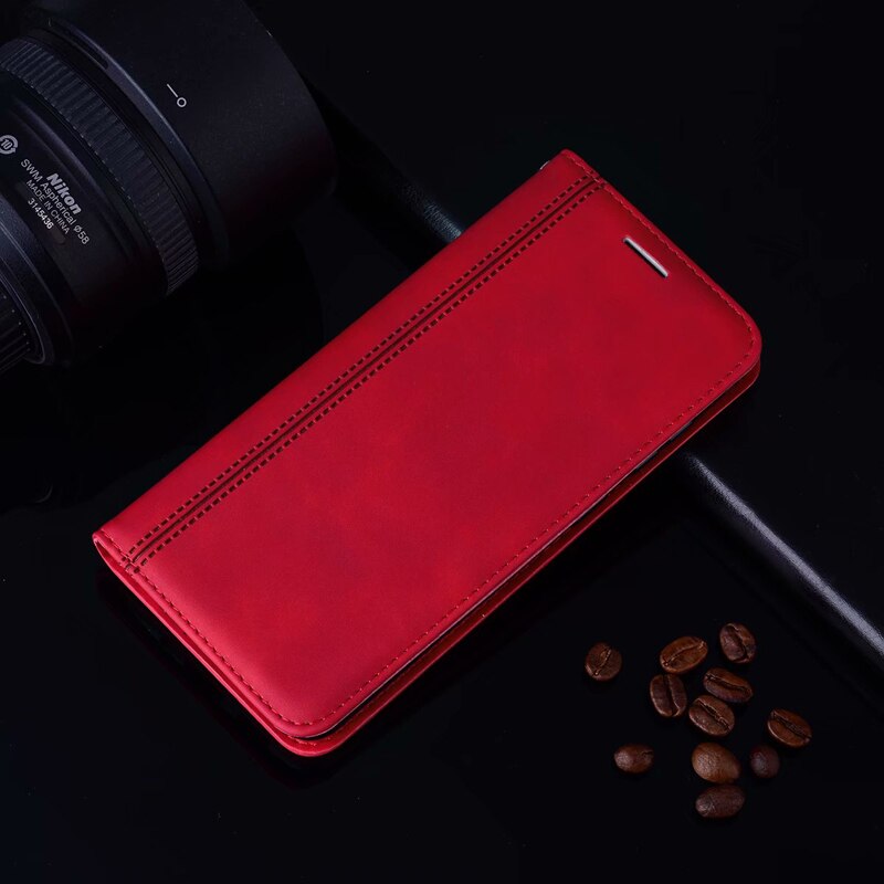 Leder kippen fallen Für OPPO Realme C15 Abdeckung Brieftasche Capa Magnet Funda Realme C15 C 15 Telefon Schutz Hülse Abdeckung stoßstange Funda: XN rot