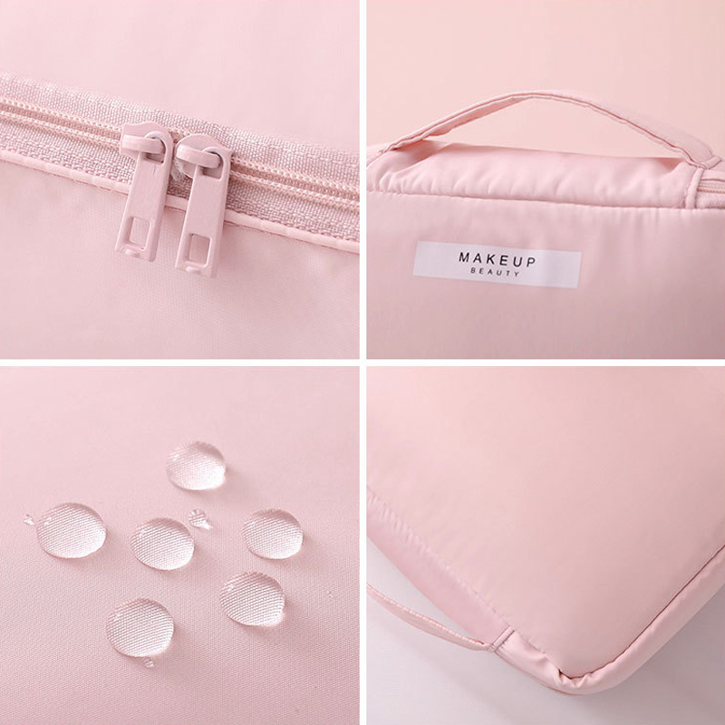 Kosmetikpung til kvinder, rejsetaske, vandtæt toiletartikler, skønhedsorganisator, dame, kosmetikpung, bærbar, håndholdt rejsetaske, toilettaske
