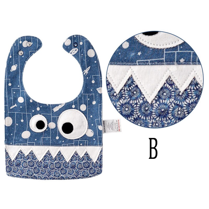 Sunbaby-tissu en coton pour bébés | humoristique de monstre de dessin animé, écharpe d'alimentation pour bébés garçons et filles