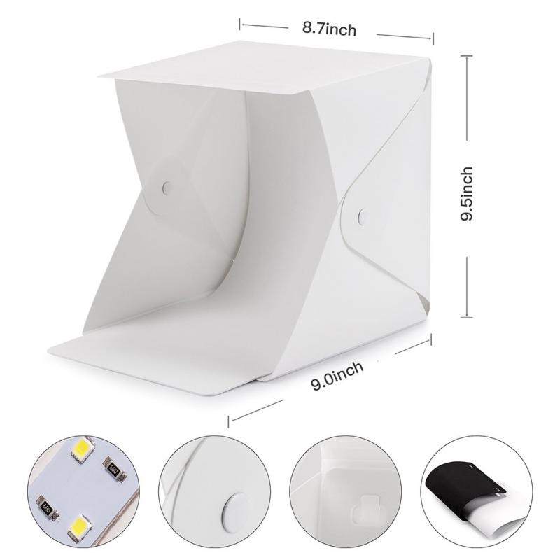 Tragbare Mini Fotostudio Fotografie Hintergrund FÜHRTE Licht 2-zimmer-zelt Tabletop Schießen Neue: Ursprünglich Titel