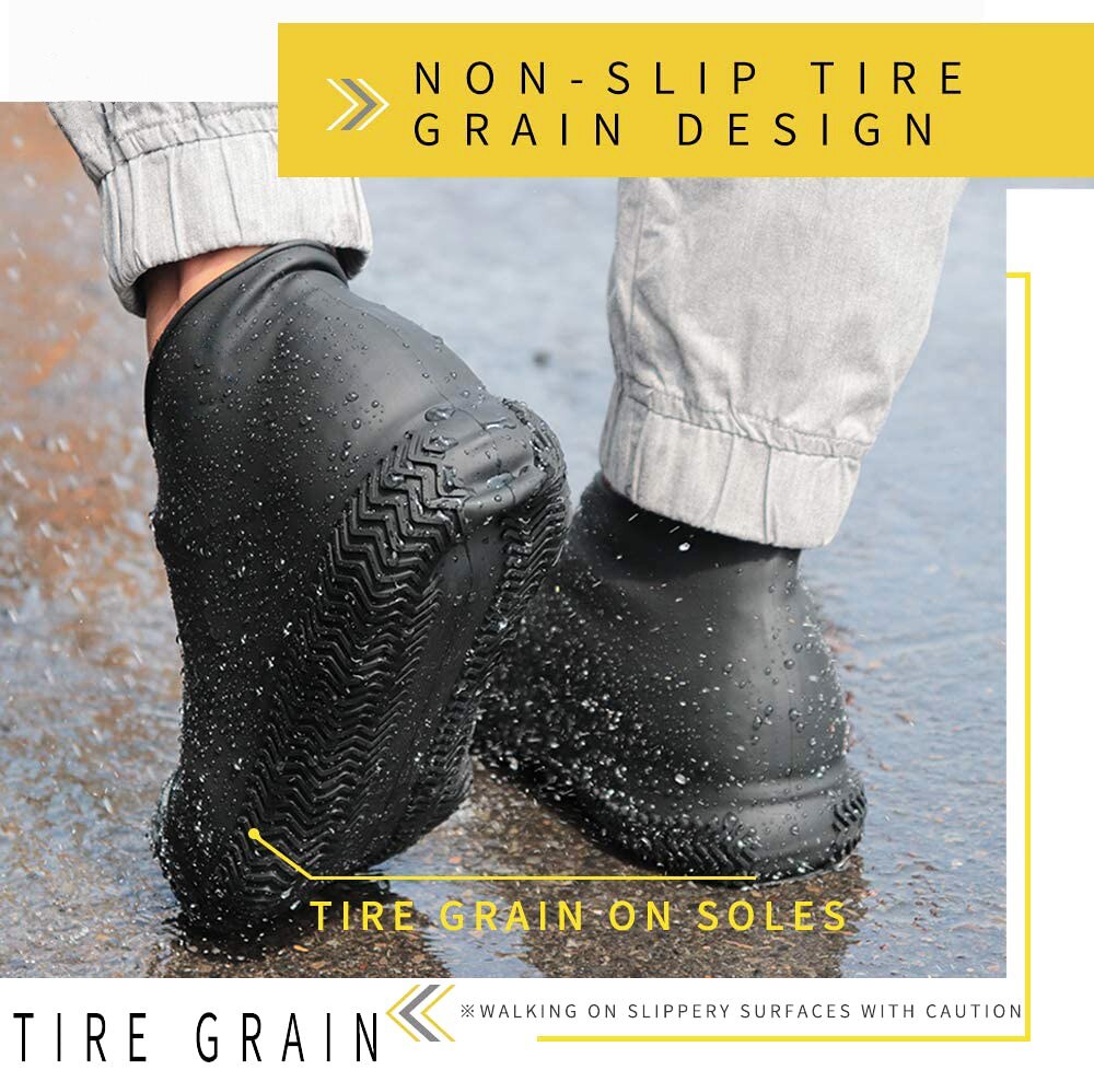 Vandtætte sko dækker miljøbeskyttelse genanvendelig skridsikker motorcykel regn støvle blødt betræk silikone elastik