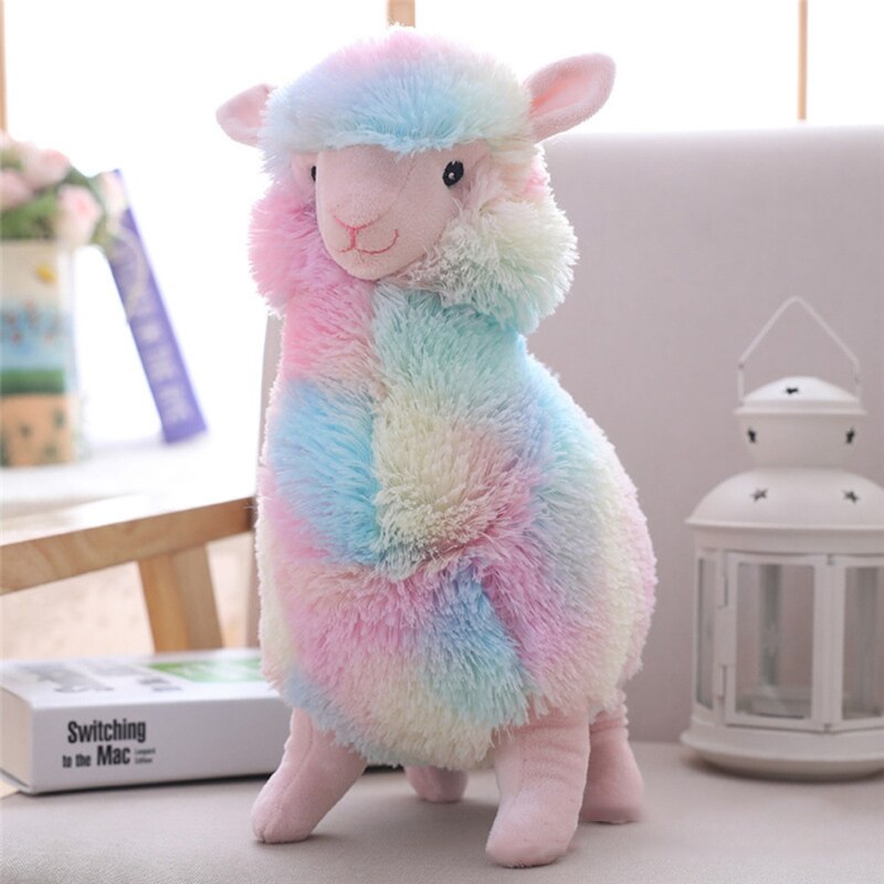 Leuke Regenboog Alpaca Schapen Pop Knuffel Knuffels Kussen Kerstcadeau: Default Title